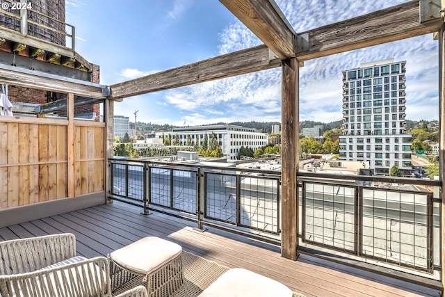 view of wooden terrace