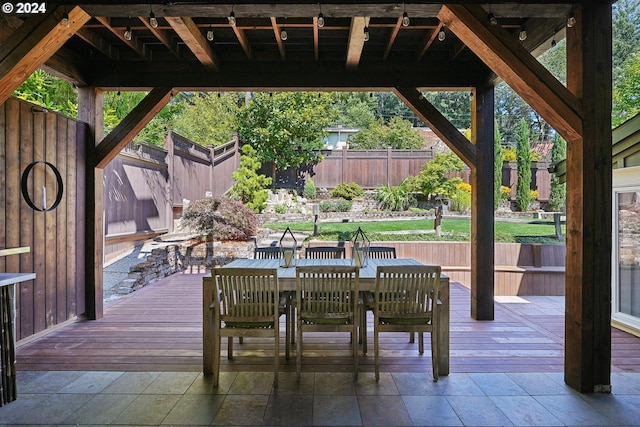 view of wooden terrace