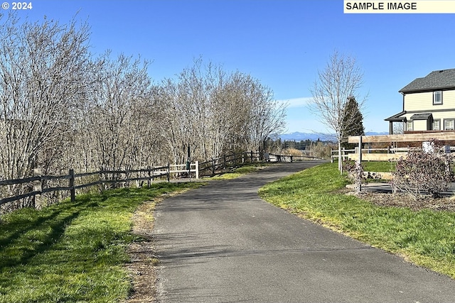 view of street featuring a mountain view