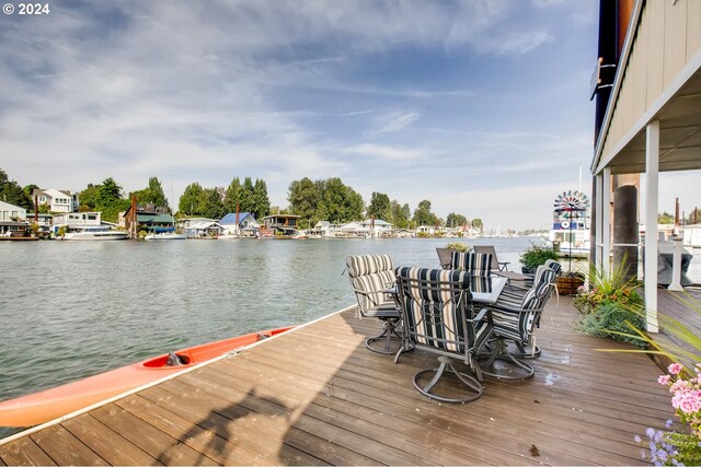 415 N Bridgeton # A, Portland, OR 97217 - dock area featuring a water view