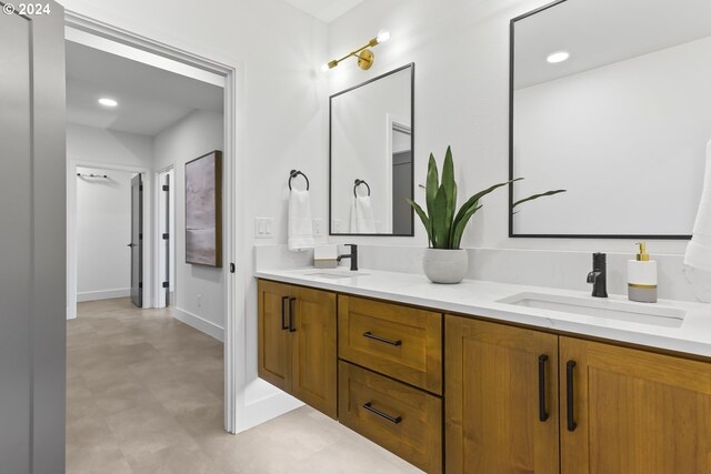 bathroom with vanity