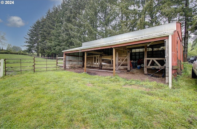 view of outbuilding with an outbuilding and an exterior structure