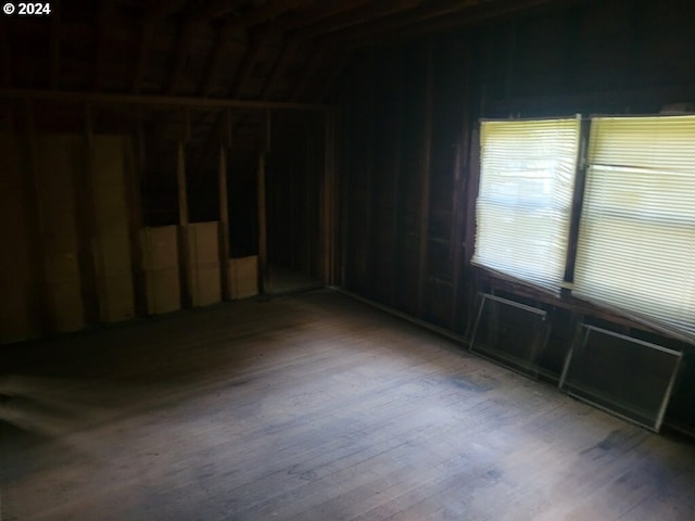 empty room featuring hardwood / wood-style flooring