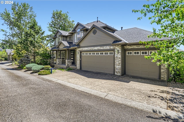 view of front of house featuring a garage