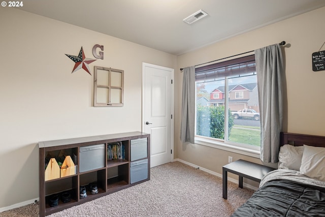 living area featuring carpet flooring