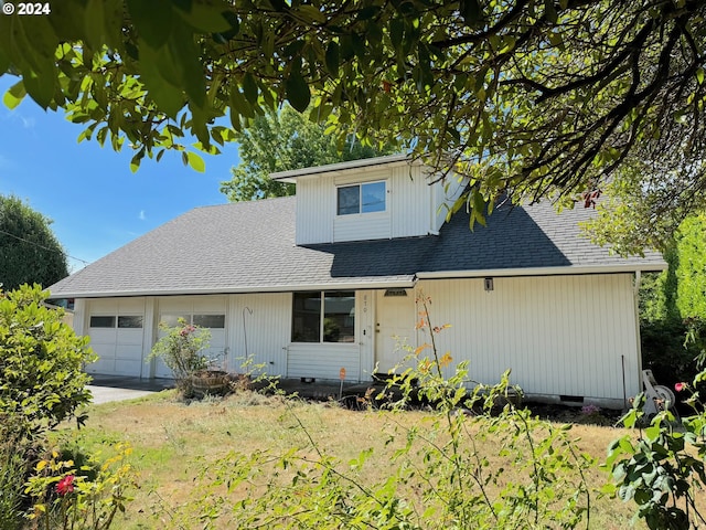 view of property with a garage