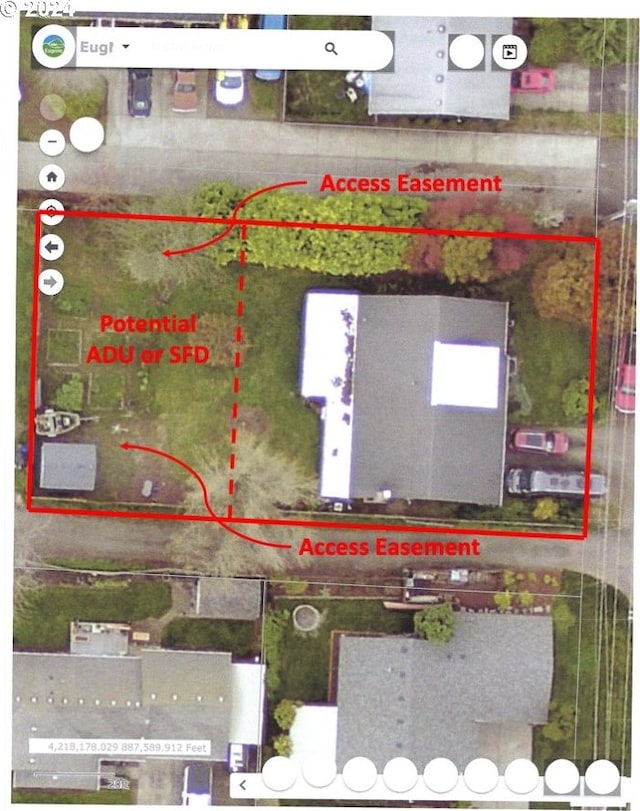 map of property location featuring property parcel outlined
