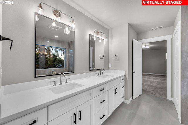 bathroom with vanity