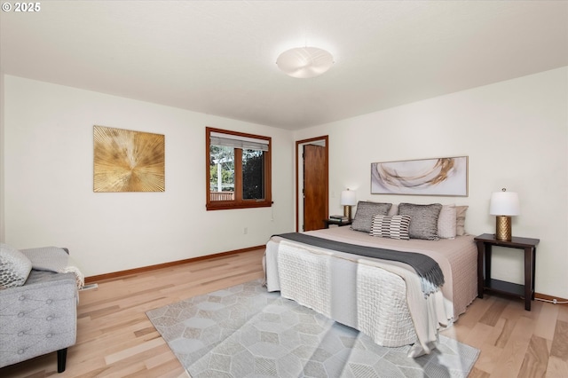 bedroom featuring hardwood / wood-style flooring