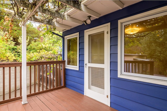 view of wooden deck