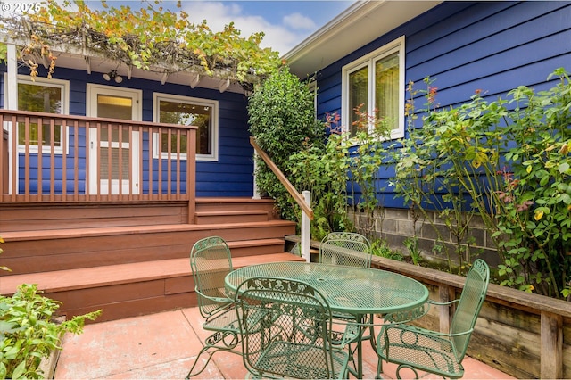 deck featuring a patio