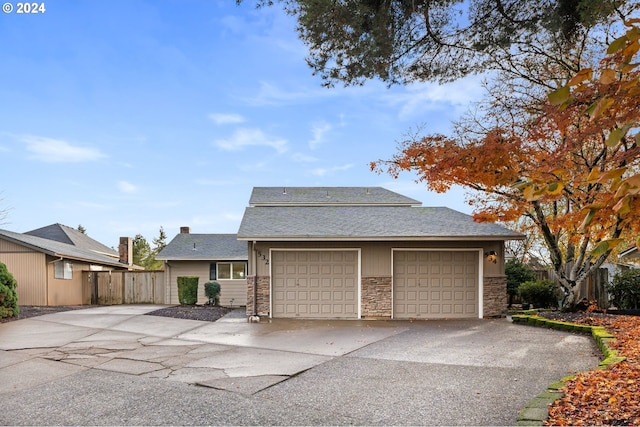 view of front of house featuring a garage