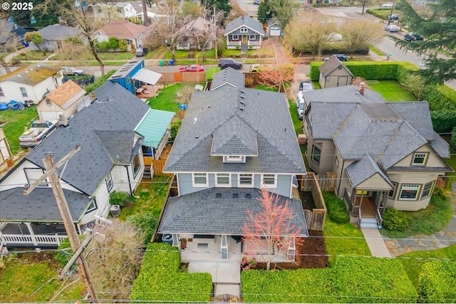 bird's eye view featuring a residential view