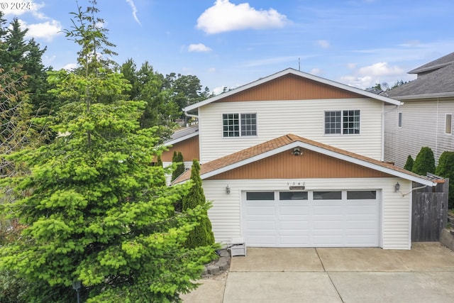 view of front of home featuring a garage