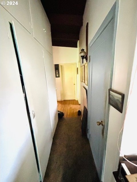 corridor featuring carpet flooring