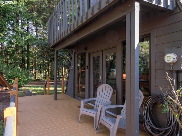 view of wooden terrace