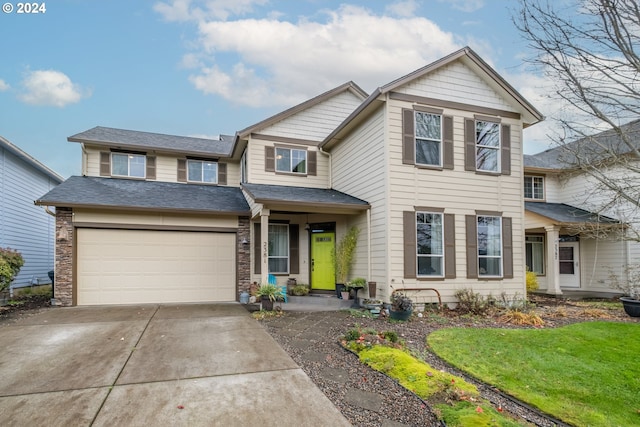 view of front of house featuring a garage