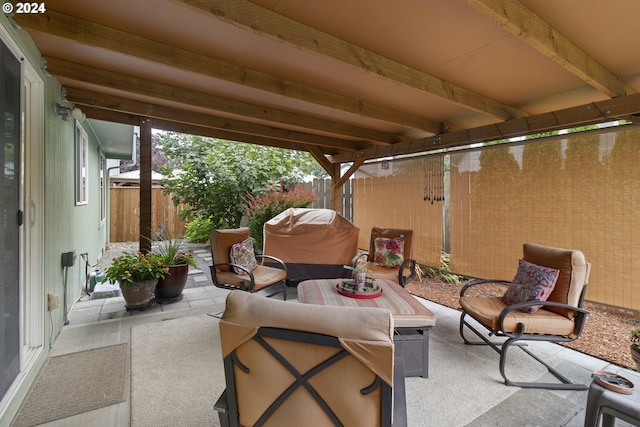 view of patio / terrace featuring grilling area