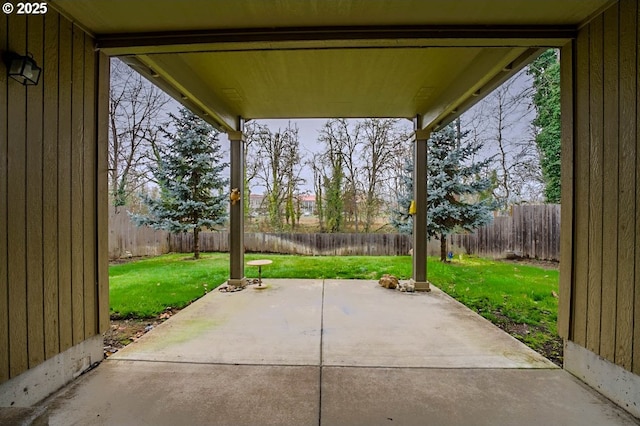 view of patio / terrace with a fenced backyard