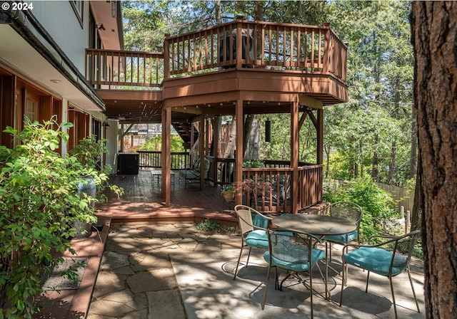 view of patio / terrace with a wooden deck