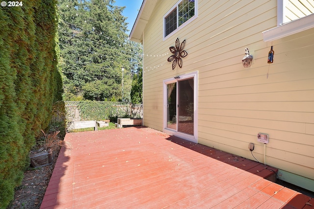 view of wooden deck