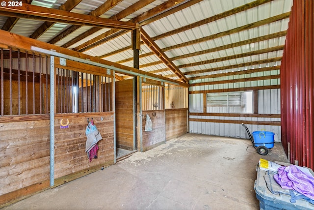 view of horse barn