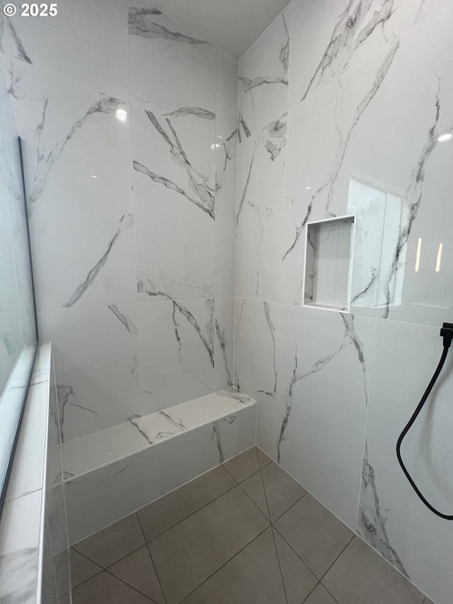 bathroom featuring walk in shower