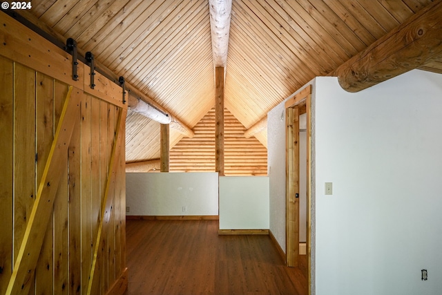 23835 Greasy Creek Rd, Philomath, OR 97370 - additional living space featuring wooden ceiling, wood finished floors, and baseboards