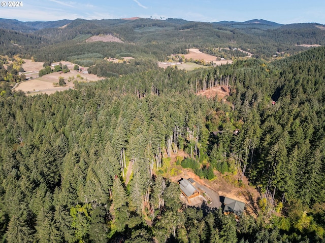 23835 Greasy Creek Rd, Philomath, OR 97370 - aerial view of property and surrounding area featuring a heavily wooded area and mountains