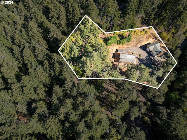 23835 Greasy Creek Rd, Philomath, OR 97370 - view from above of property with property parcel outlined and a forest