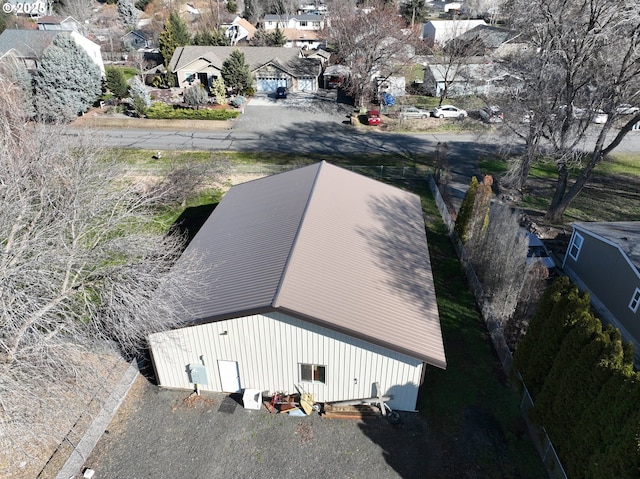 bird's eye view featuring a residential view