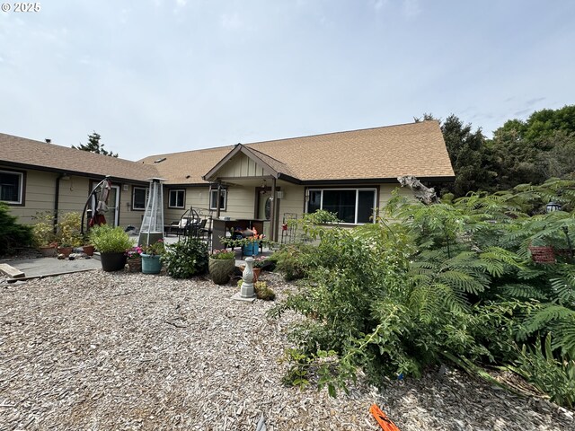 view of pool with a shed