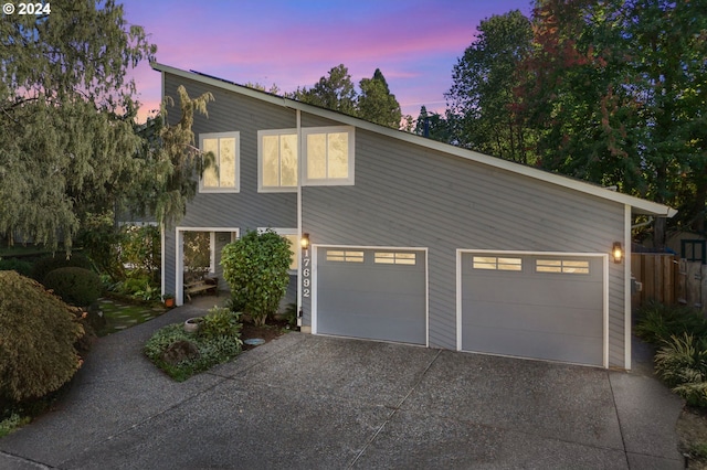 view of front of house featuring a garage