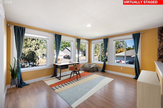 office with hardwood / wood-style floors