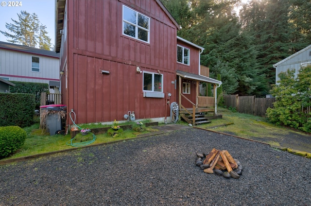 view of rear view of property