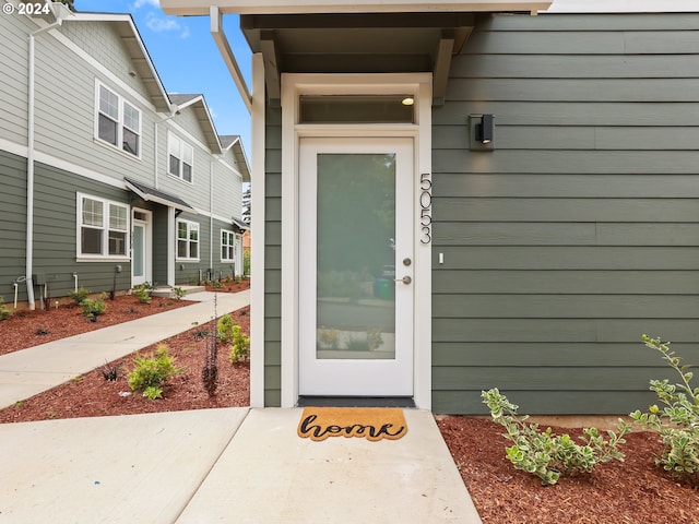 view of doorway to property