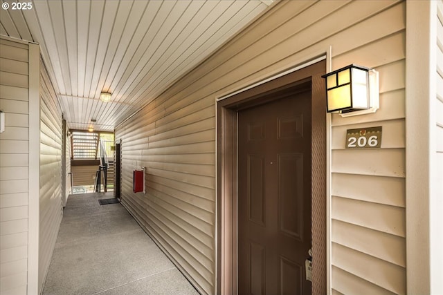 view of exterior entry