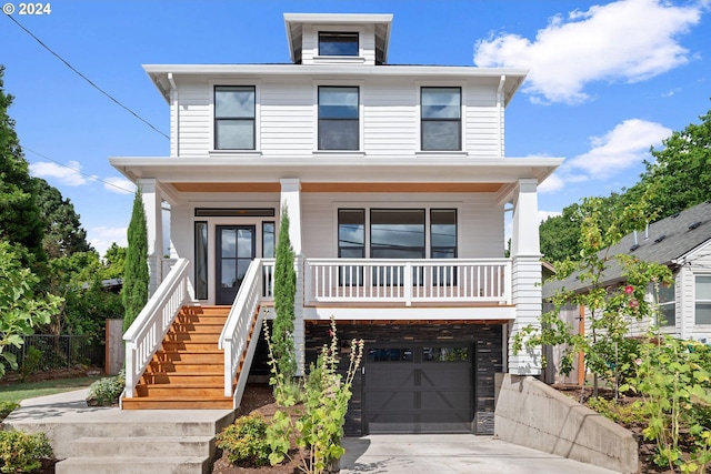 view of front facade featuring a garage