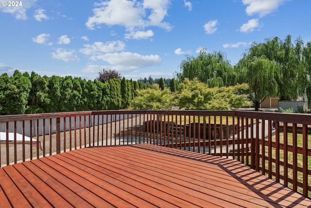 view of wooden deck