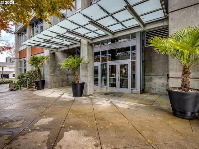 exterior space with french doors, a patio, and a pergola