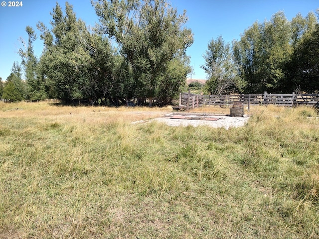 view of yard featuring a rural view