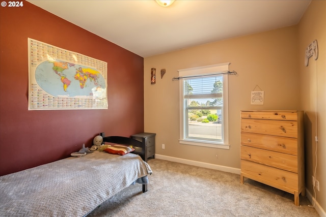 bedroom featuring carpet flooring