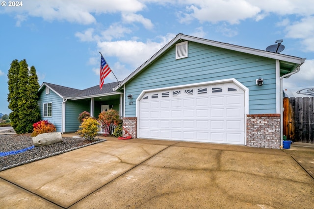 ranch-style house with a garage