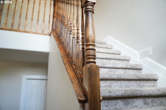 view of stairway