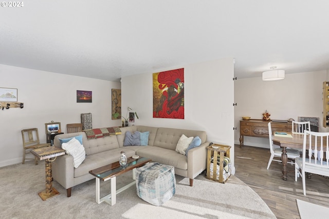 living room featuring hardwood / wood-style floors