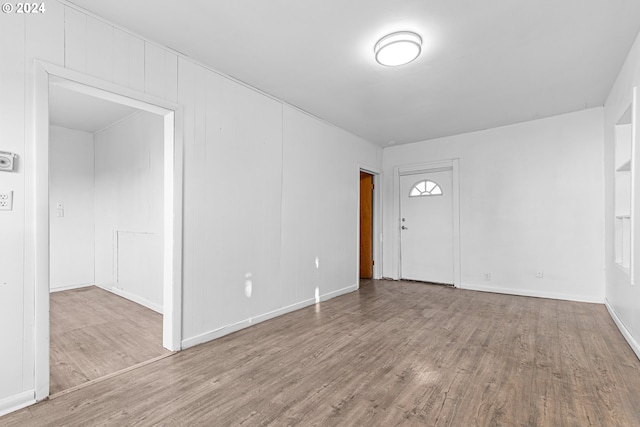 interior space with hardwood / wood-style floors