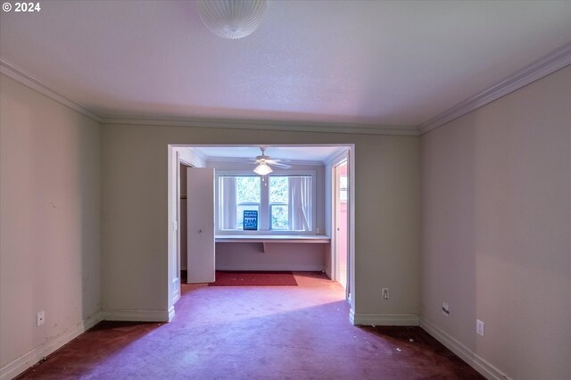 94213 Kerber Dr, Langlois, OR 97450 - spare room featuring carpet flooring, ornamental molding, and baseboards