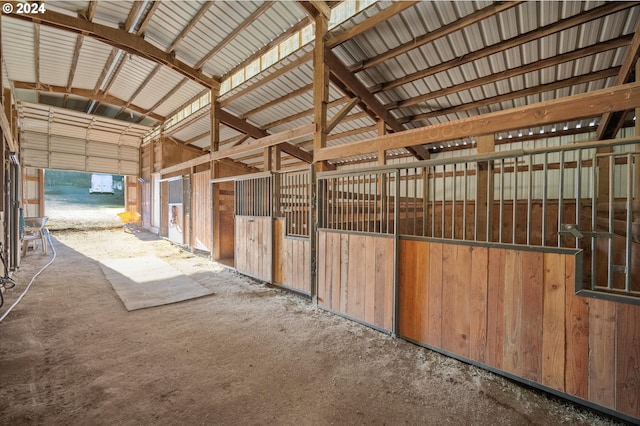 view of horse barn