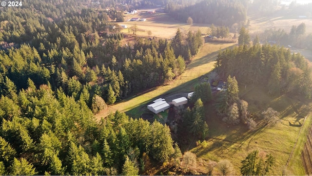 aerial view with a rural view