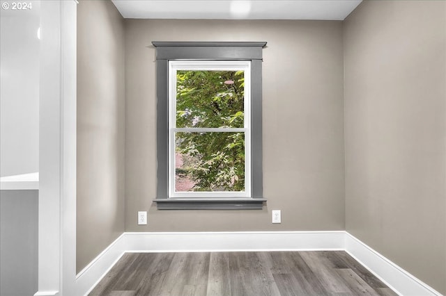 empty room featuring hardwood / wood-style flooring